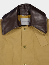 Balenciaga Beige Short Cotton Peacoat