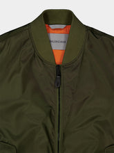 Balenciaga Khaki Polyamide Bomber Jacket