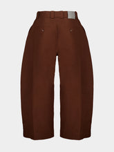 Balenciaga Brown Cotton Barrel Trousers