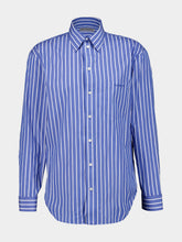 Balenciaga Blue and White Striped Cotton Shirt