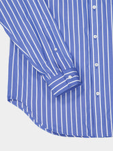 Balenciaga Blue and White Striped Cotton Shirt