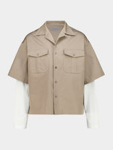 Balenciaga Beige Hybrid Bowling Cotton Shirt