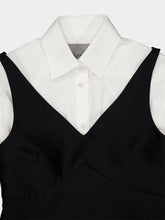 Balenciaga Black Hybrid Shirt Mini Dress