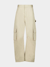 Balenciaga Beige Relaxed Cotton Cargo Trousers