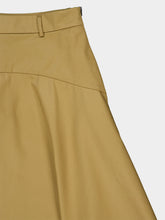 Balenciaga Camel A-Line Cotton Twill Midi Skirt