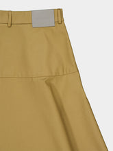 Balenciaga Camel A-Line Cotton Twill Midi Skirt
