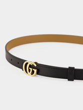 Gucci Black and Beige Reversible Leather Belt