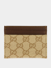 Gucci Sand and Brown GG Canvas Essence Card Case
