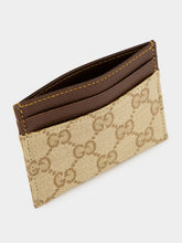 Gucci Sand and Brown GG Canvas Essence Card Case