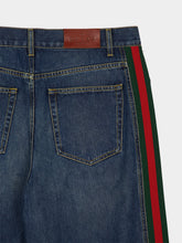 Gucci Blue Denim Jeans with Web Side Stripes