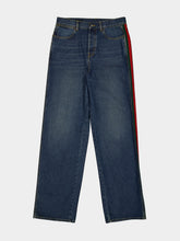 Gucci Blue Denim Jeans with Web Side Stripes