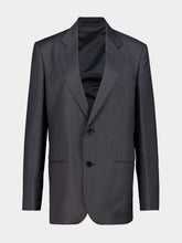 Gucci Dark Grey Pinstripe Wool Blazer