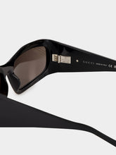 Gucci Black Rectangular Frame Sunglasses