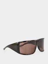Gucci Brown Tortoiseshell Mask Frame Sunglasses
