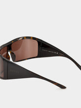 Gucci Brown Tortoiseshell Mask Frame Sunglasses