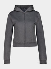 Gucci Grey Cotton Silk Jersey Zip Sweatshirt