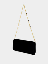 Saint Laurent Black Kate Velvet Clutch Bag