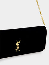 Saint Laurent Black Kate Velvet Clutch Bag