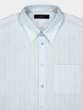 Gucci Light Blue Striped Technical Cotton Shirt