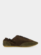 Saint Laurent Blow Taupe and Amara Khaki Suede Low-Top Sneakers
