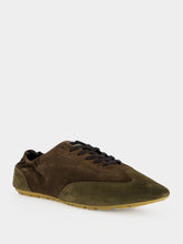 Saint Laurent Blow Taupe and Amara Khaki Suede Low-Top Sneakers