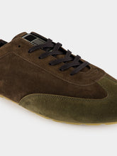 Saint Laurent Blow Taupe and Amara Khaki Suede Low-Top Sneakers