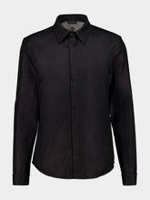 Gucci Black Cotton Silk Embroidered Shirt