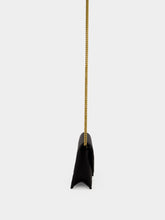 Saint Laurent Black Paris Satin Chain Wallet