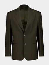 Gucci Green and Black Prince of Wales Wool Blazer
