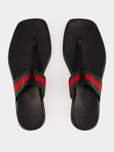 Gucci Black Web Thong Sandals
