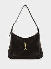 Gucci Black Leather Jackie 1961 Large Shoulder Bag