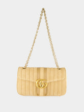 Gucci Sand GG Marmont Suede Shoulder Bag