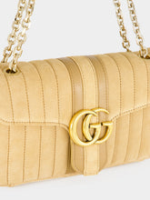 Gucci Sand GG Marmont Suede Shoulder Bag
