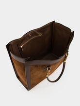 Gucci Dark Brown Suede Bamboo Large Tote Bag