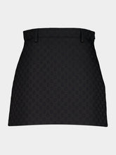 Gucci Black GG Cotton Blend Mini Skirt