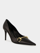 Gucci Black Donna Leather Horsebit Pumps