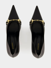 Gucci Black Donna Leather Horsebit Pumps