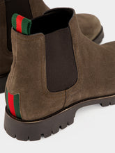 Gucci Brown Suede Chelsea Boots