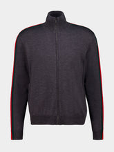 Gucci Dark Grey Fine Wool Zip Jacket with Web