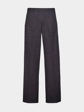 Gucci Dark Grey Fine Wool Leisure Trousers with Web