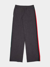Gucci Dark Grey Fine Wool Leisure Trousers with Web