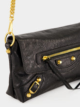 Balenciaga Black Le City Lambskin Clutch with Chain