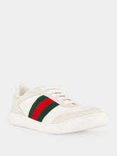 Gucci White Screener Padded Nylon Low-Top Sneakers