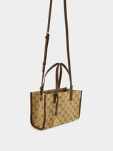 Gucci Sand and Dark Brown GG Canvas Small Tote Bag
