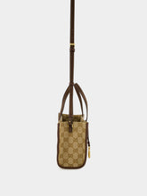 Gucci Sand and Dark Brown GG Canvas Small Tote Bag
