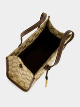 Gucci Sand and Dark Brown GG Canvas Small Tote Bag