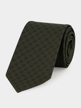 Gucci Dark Green Interlocking G Silk Jacquard Tie