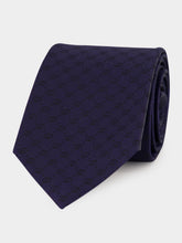 Gucci Navy Interlocking G Silk Jacquard Tie