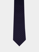 Gucci Navy Interlocking G Silk Jacquard Tie