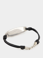 Saint Laurent Black and Oxidized Nickel Cord Bracelet
